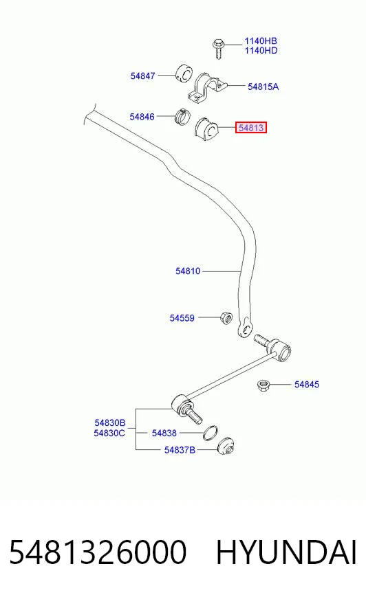 5481326000 Hyundai/Kia Buje de barra estabilizadora delantera