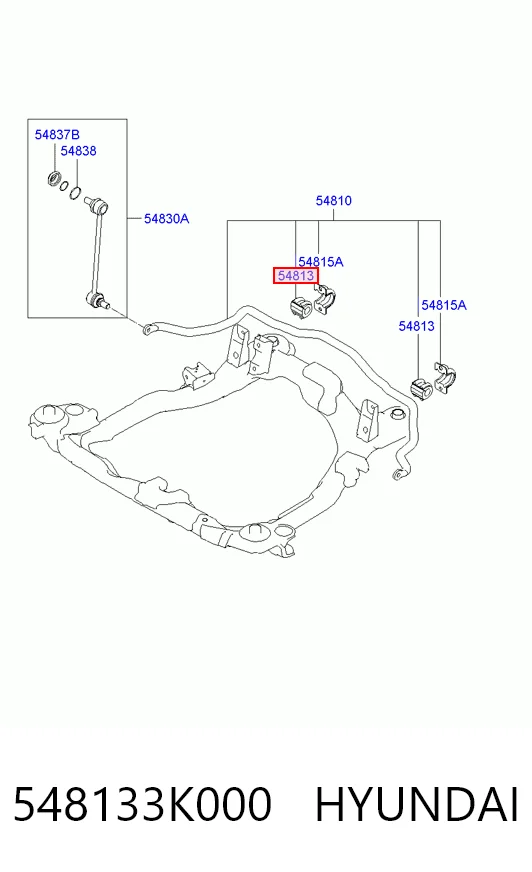 548133K000 Hyundai/Kia Buje de barra estabilizadora delantera