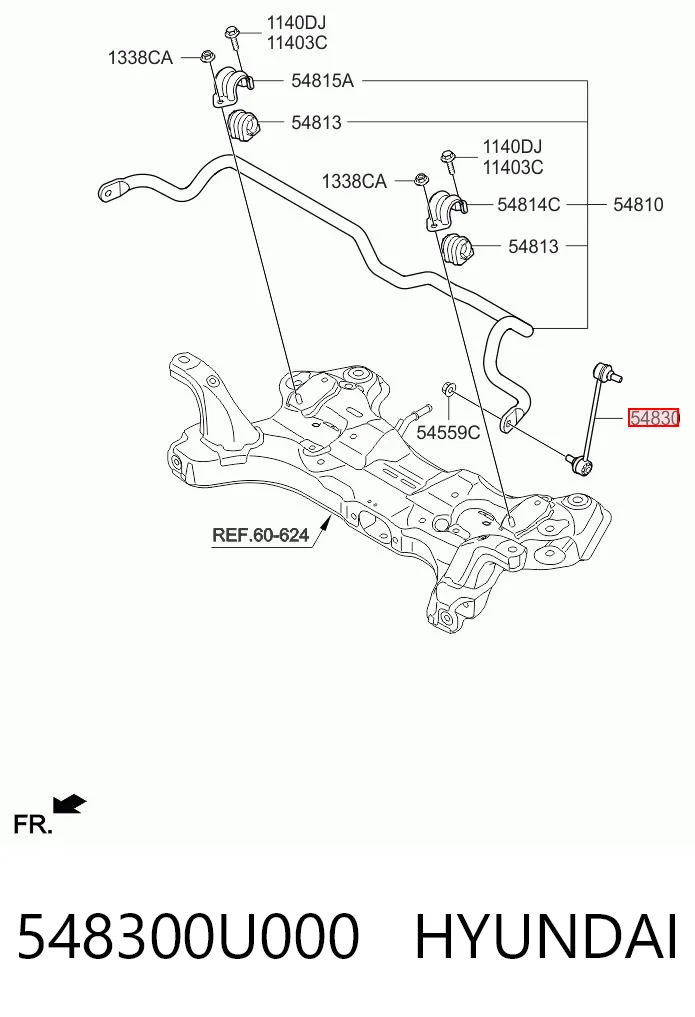 548300U000 Hyundai/Kia Bieleta estabilizadora delantera