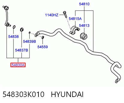 548303K010 Hyundai/Kia Bieleta estabilizadora delantera