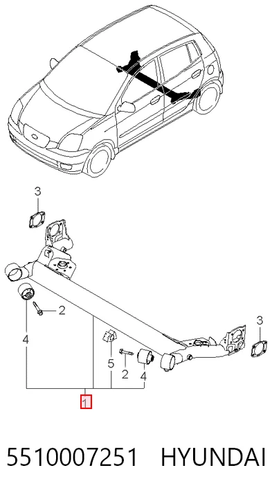 Comprar Subchasis trasero soporte motor KIA Picanto  BA a bajo precio
