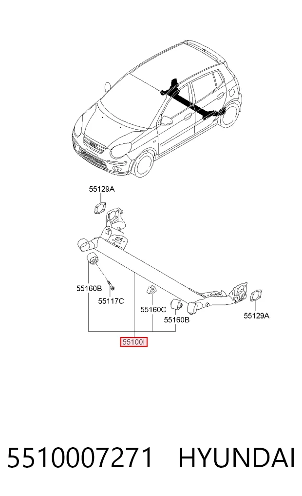 Subchasis trasero soporte motor KIA Picanto I hatchback (BA) (2003 - 2007) precio, desde 237,62 EUR