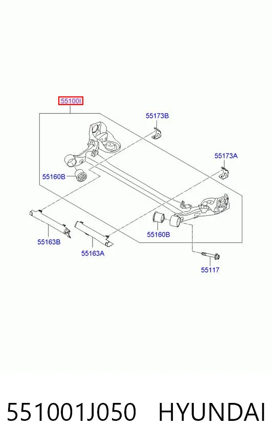 Subchasis trasero para Hyundai I20  (PB)