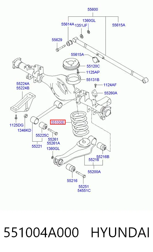 Muelle de suspensión trasero Hyundai H-1 STAREX Starex bus (2001 - 2004) precio, desde 47,92 EUR