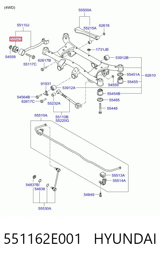 551162E001 Hyundai/Kia