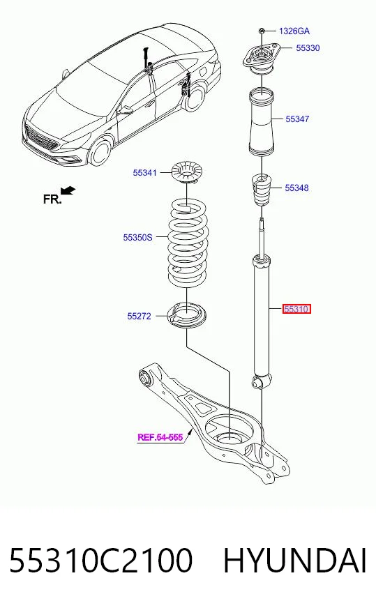 55310C2100 Hyundai/Kia Amortiguadores posteriores