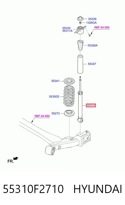 55310F2710 Hyundai/Kia Amortiguadores posteriores