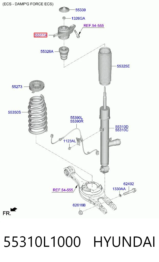 Soporte amortiguador trasero Hyundai Sonata VIII (2019-2026)