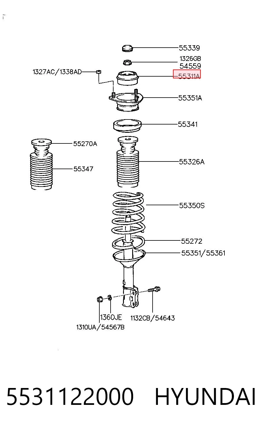 Copelas trasero para Hyundai Accent  (X-3)