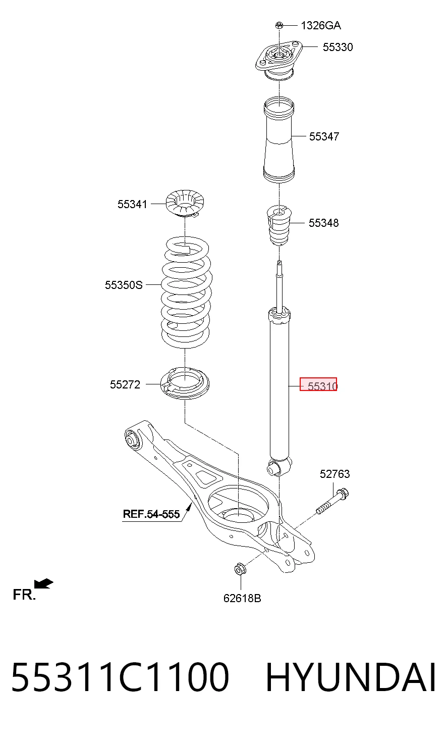Amortiguadores posteriores para Hyundai Sonata VII LF
