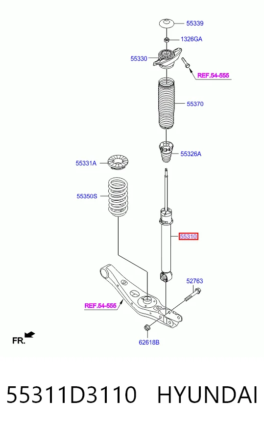 Amortiguador trasero para Hyundai Tucson TL