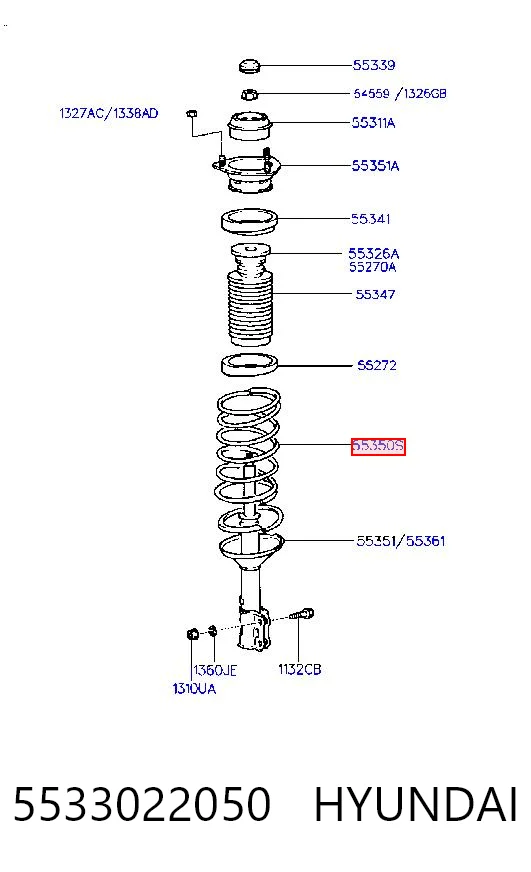 Muelle trasero Hyundai Accent  (1994-2001)