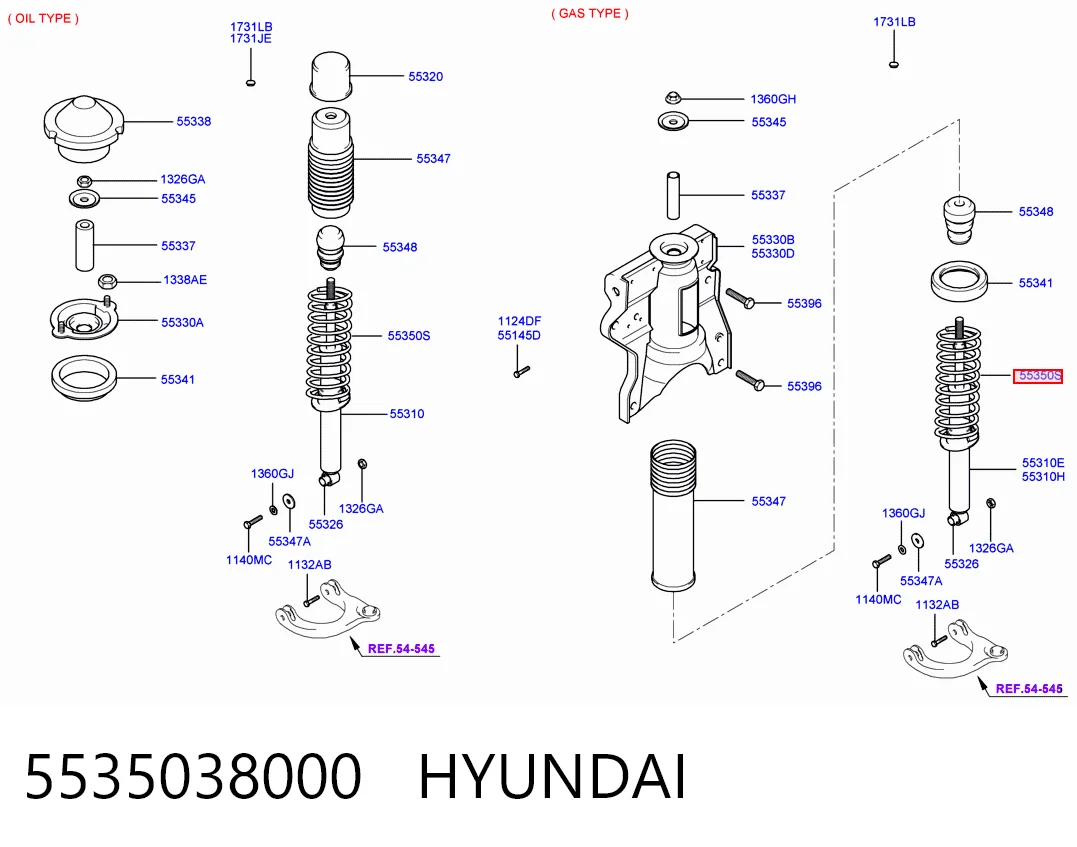 Muelle de suspensión Hyundai Sonata IV