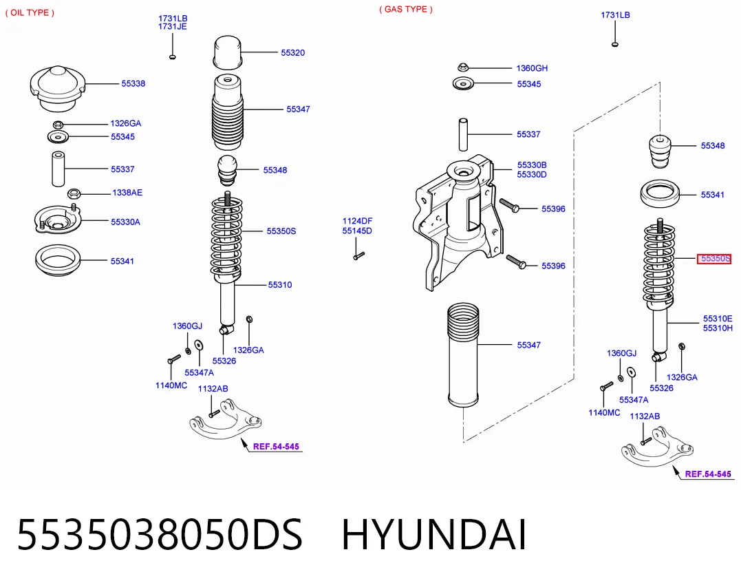 Muelle de suspensión trasero Hyundai Sonata IV sedán (EU4) (2001 - 2005) precio, desde 35,85 EUR