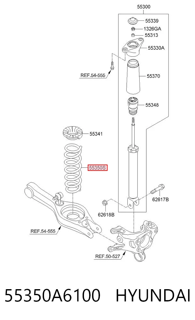 Muelle trasero 55350A6100 HYUNDAI