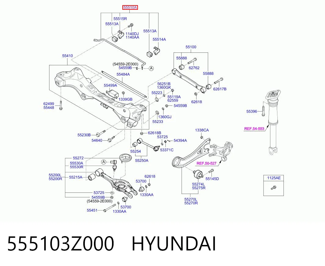 Estabilizador trasero para Hyundai I40 VF