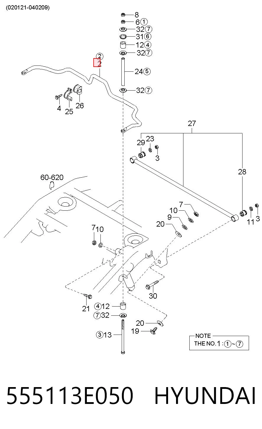 555113E050 Hyundai/Kia