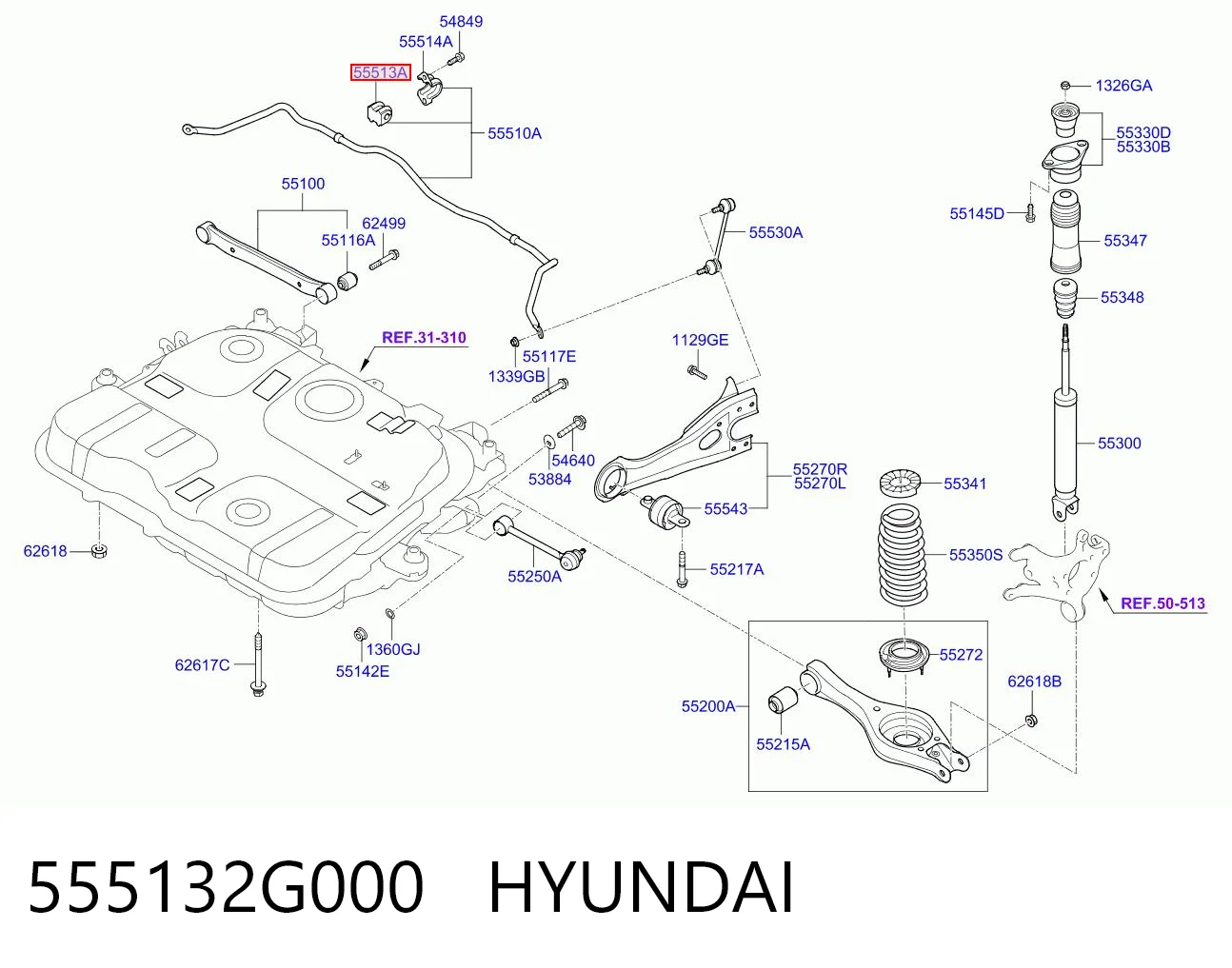 555132G000 Hyundai/Kia