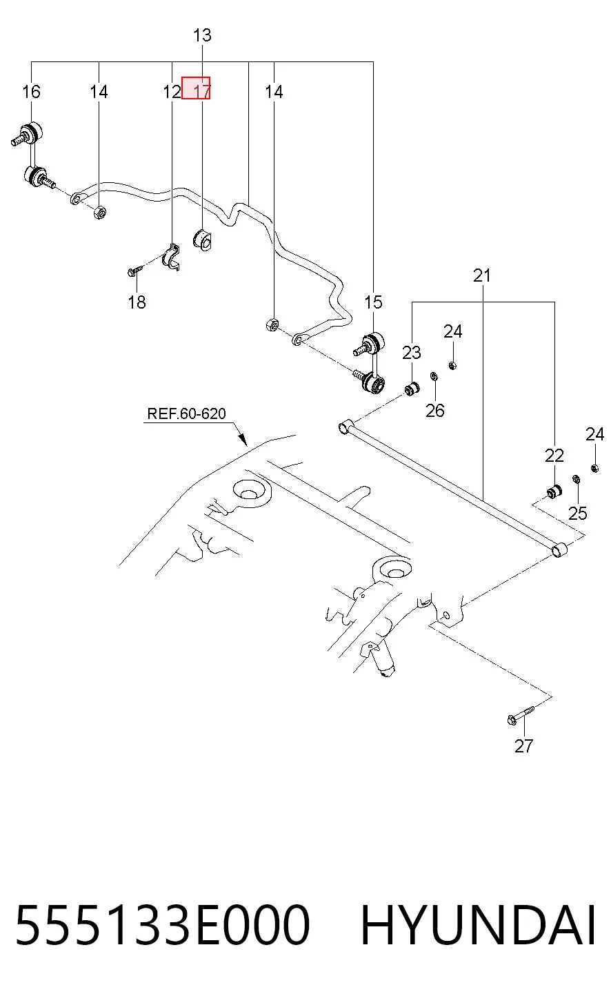 555133E000 Hyundai/Kia
