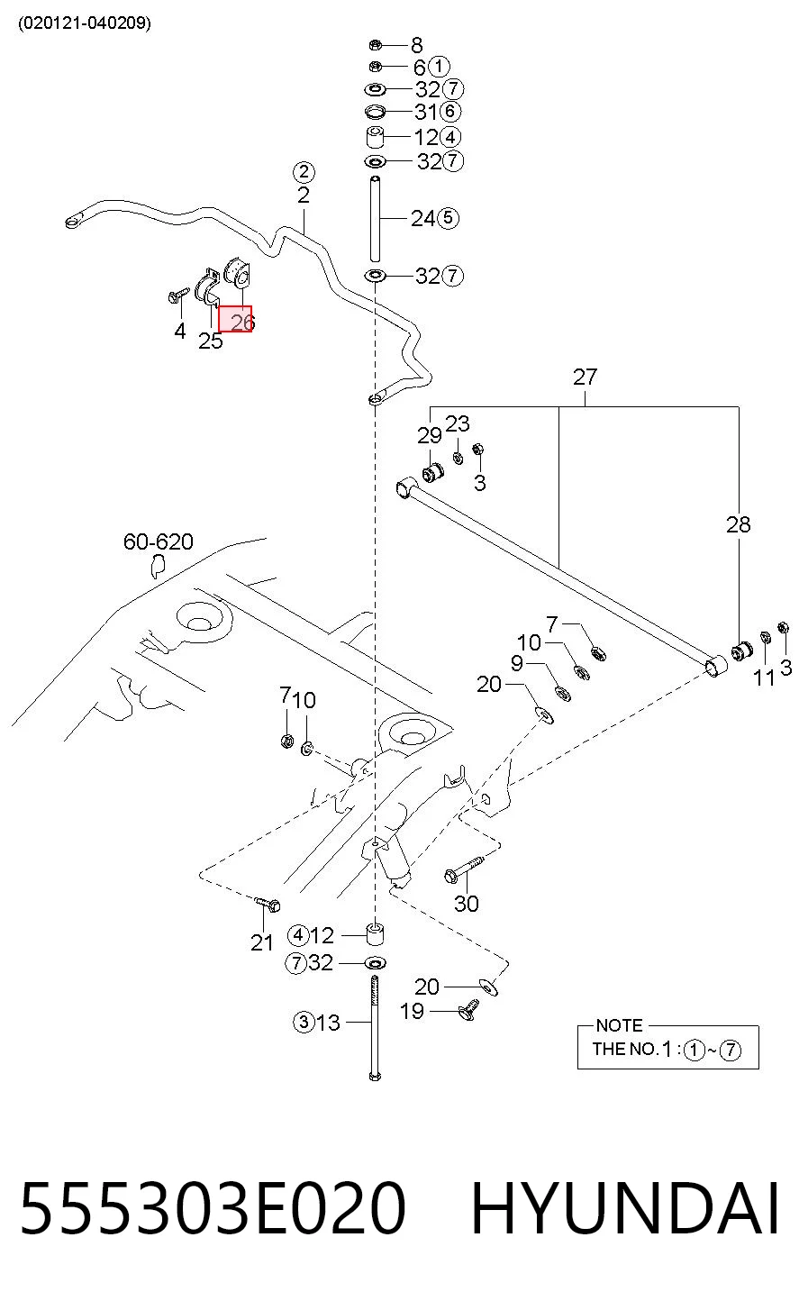 555303E020 Hyundai/Kia