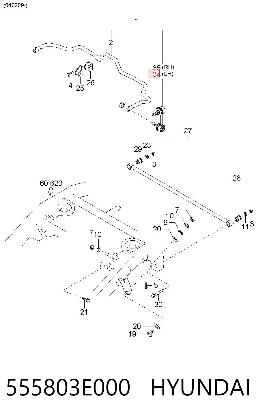 555803E000 Hyundai/Kia