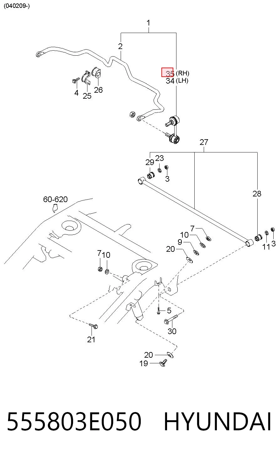 555803E050 Hyundai/Kia