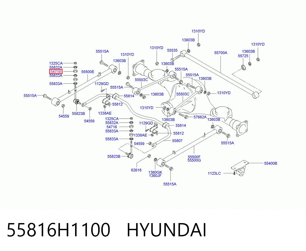 55816H1100 Hyundai/Kia