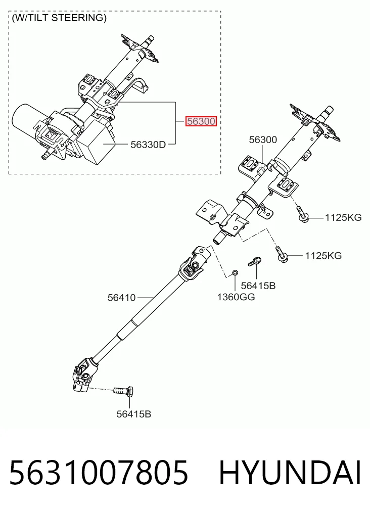 Columna dirección para KIA Picanto BA