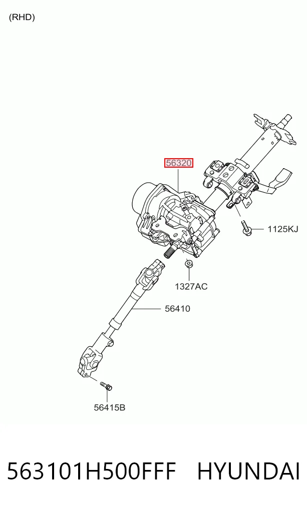 ECN7075 Motorherz Columna de volante