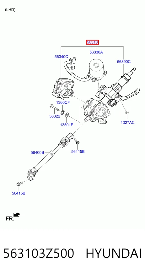 Columna dirección para Hyundai I40 VF