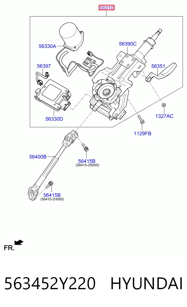 Columna de volante para Hyundai Ix35  LM