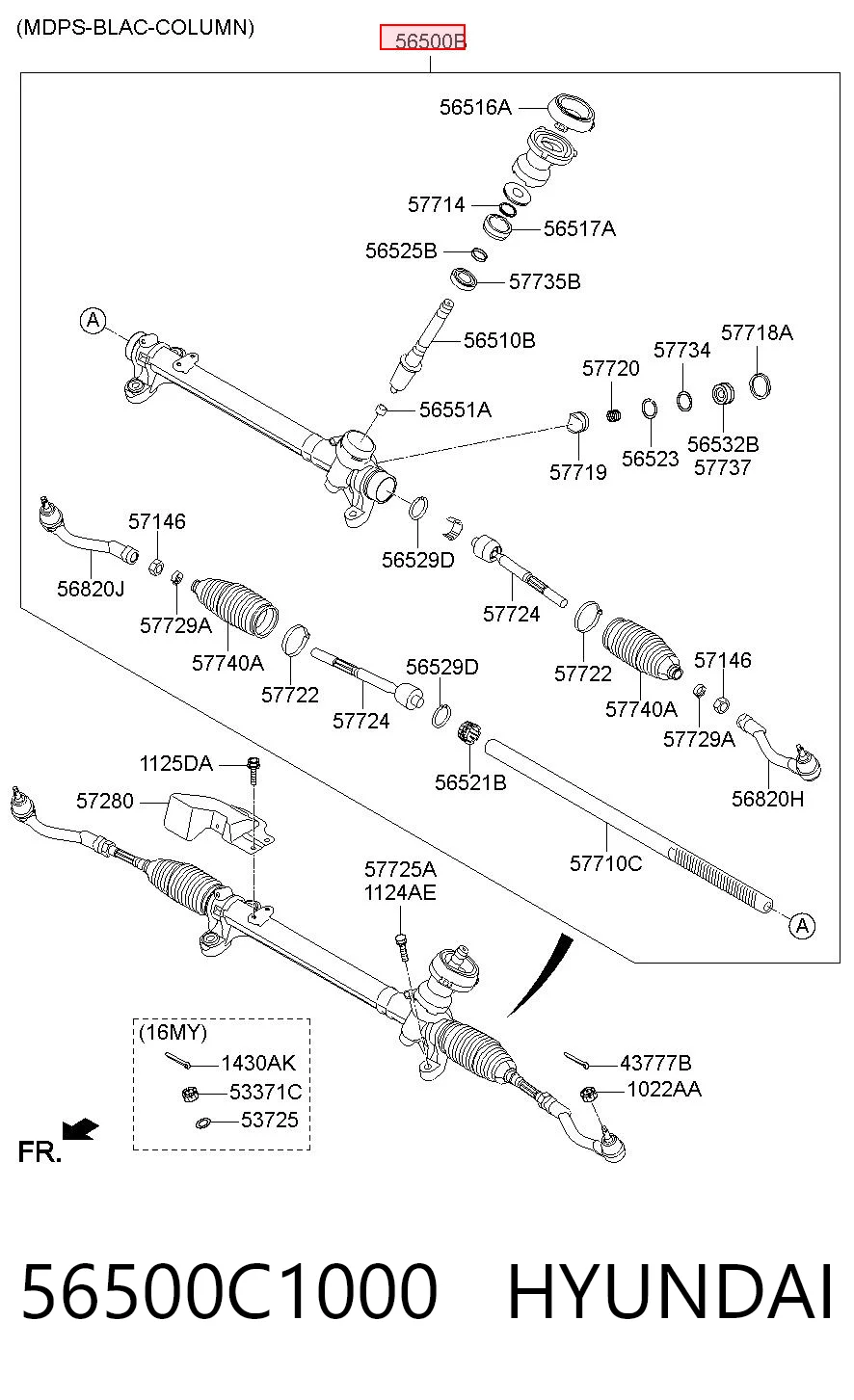 Cremallera caja de direccion para Hyundai Sonata VII LF