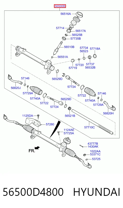 Cremallera caja de direccion para Hyundai Sonata VII LF