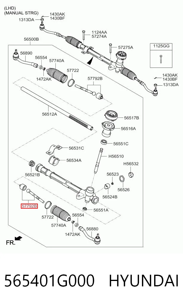 Barra de direccion coche KIA Rio (2006-2011)