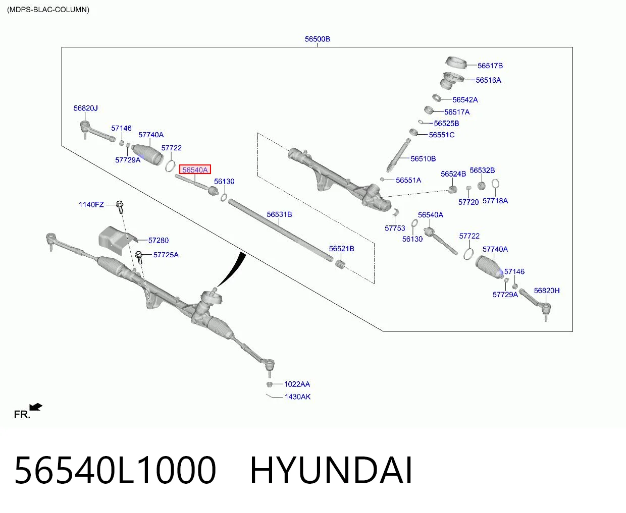 Barra de direccion coche para Hyundai Sonata VIII DN8