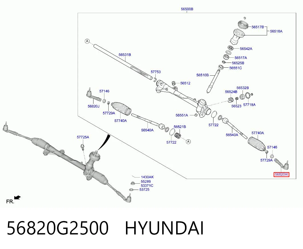 56820G2500 Hyundai/Kia Rótula de dirección