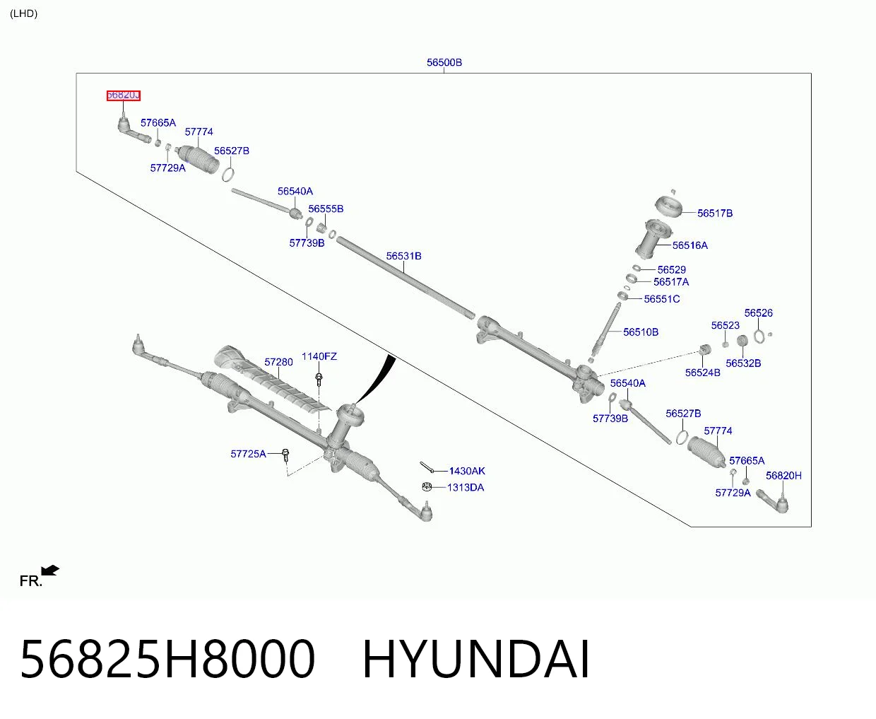 56825H8000 Hyundai/Kia Rótula de dirección