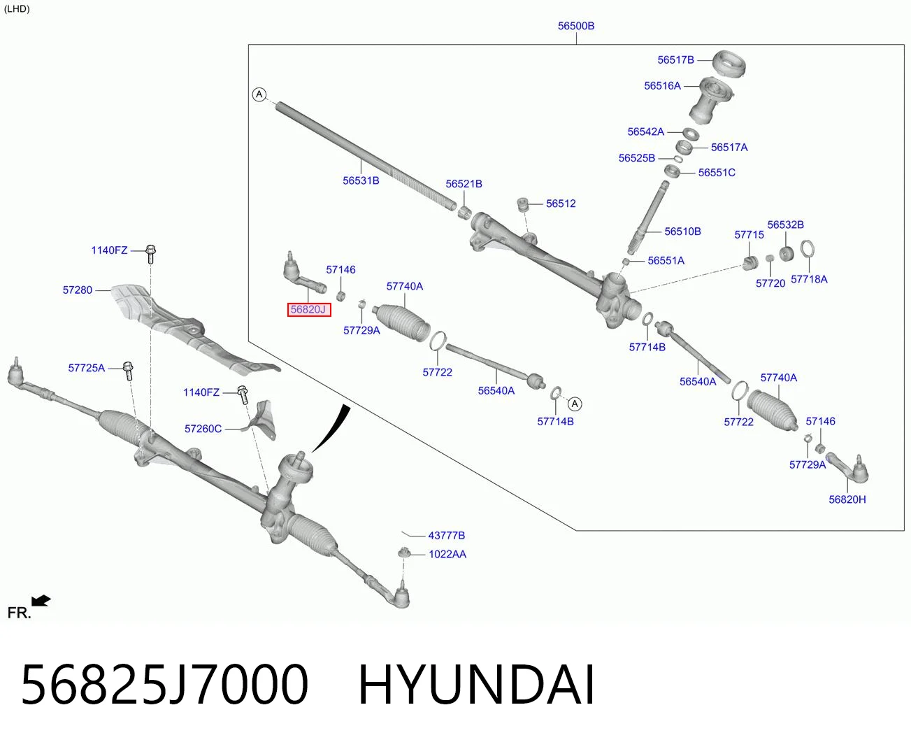 56825J7000 Hyundai/Kia Rótula de dirección