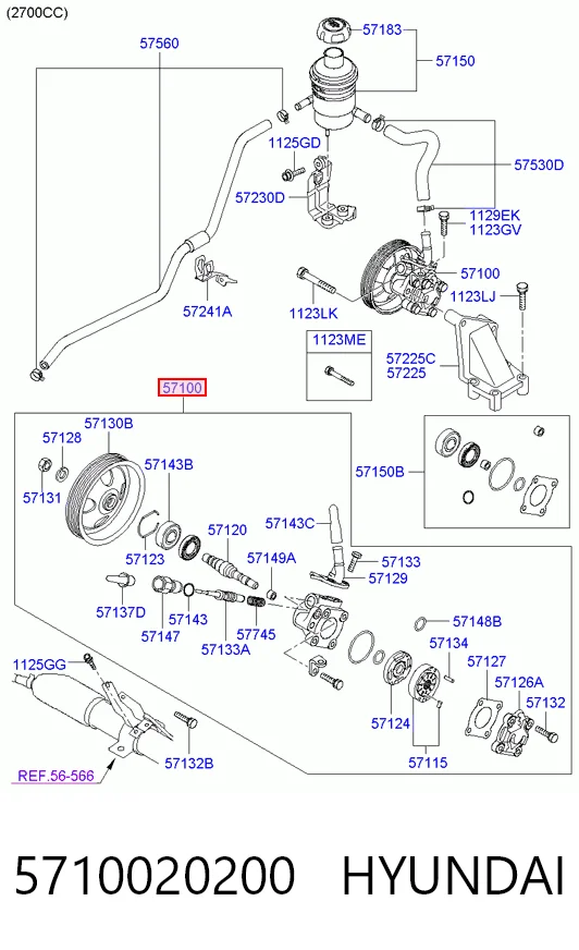  Bomba de dirección Hyundai Santa Fe 2