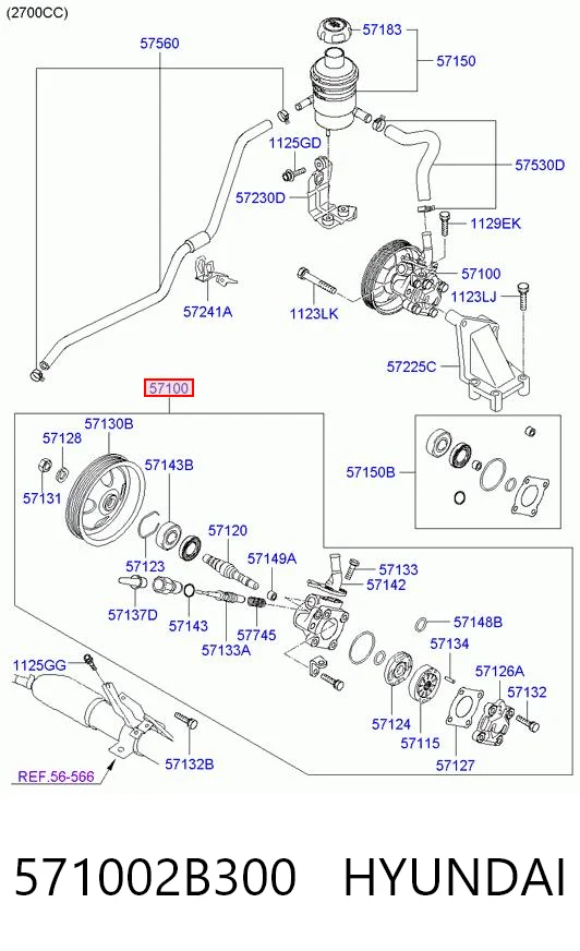 571002B300 Hyundai/Kia Bomba hidráulica de dirección