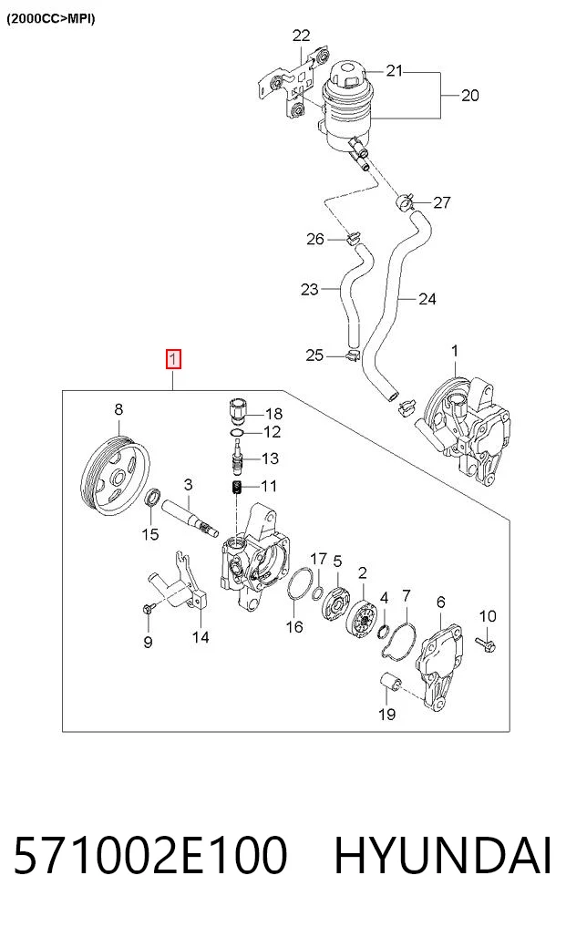 Comprar Bomba de dirección Hyundai Sonata IV EF