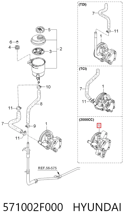 571002F000 Hyundai/Kia Bomba hidráulica de dirección
