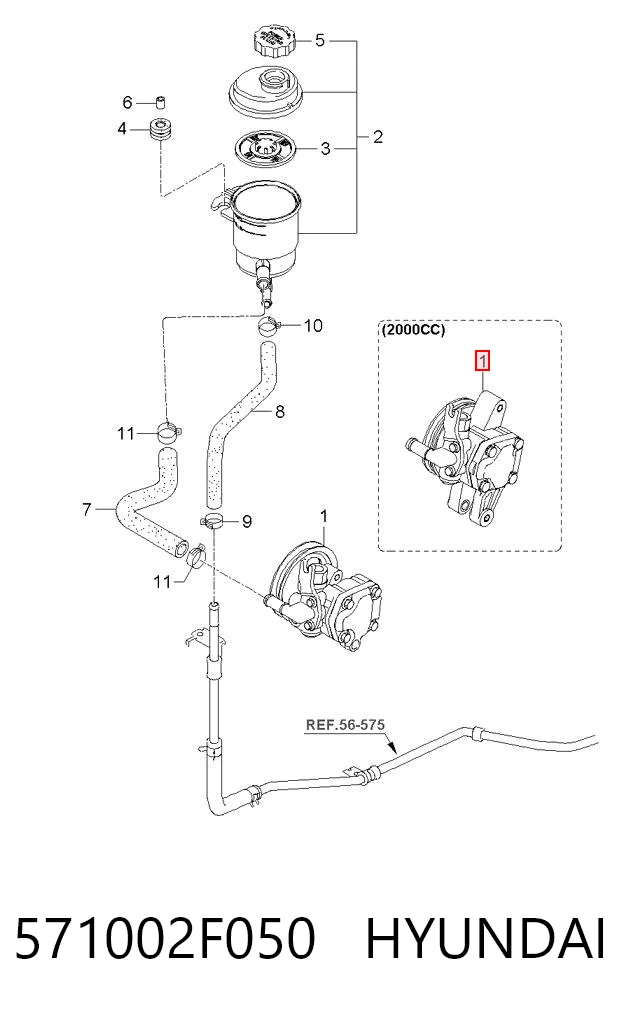571002F050 Hyundai/Kia Bomba hidráulica de dirección