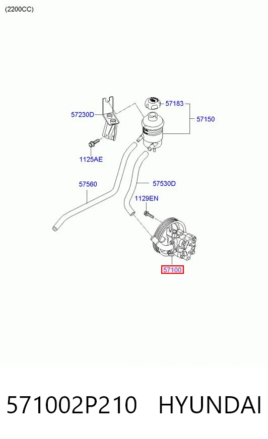 571002P210 Hyundai/Kia Bomba hidráulica de dirección