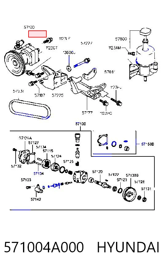 571004A000 Hyundai/Kia Bomba hidráulica de dirección