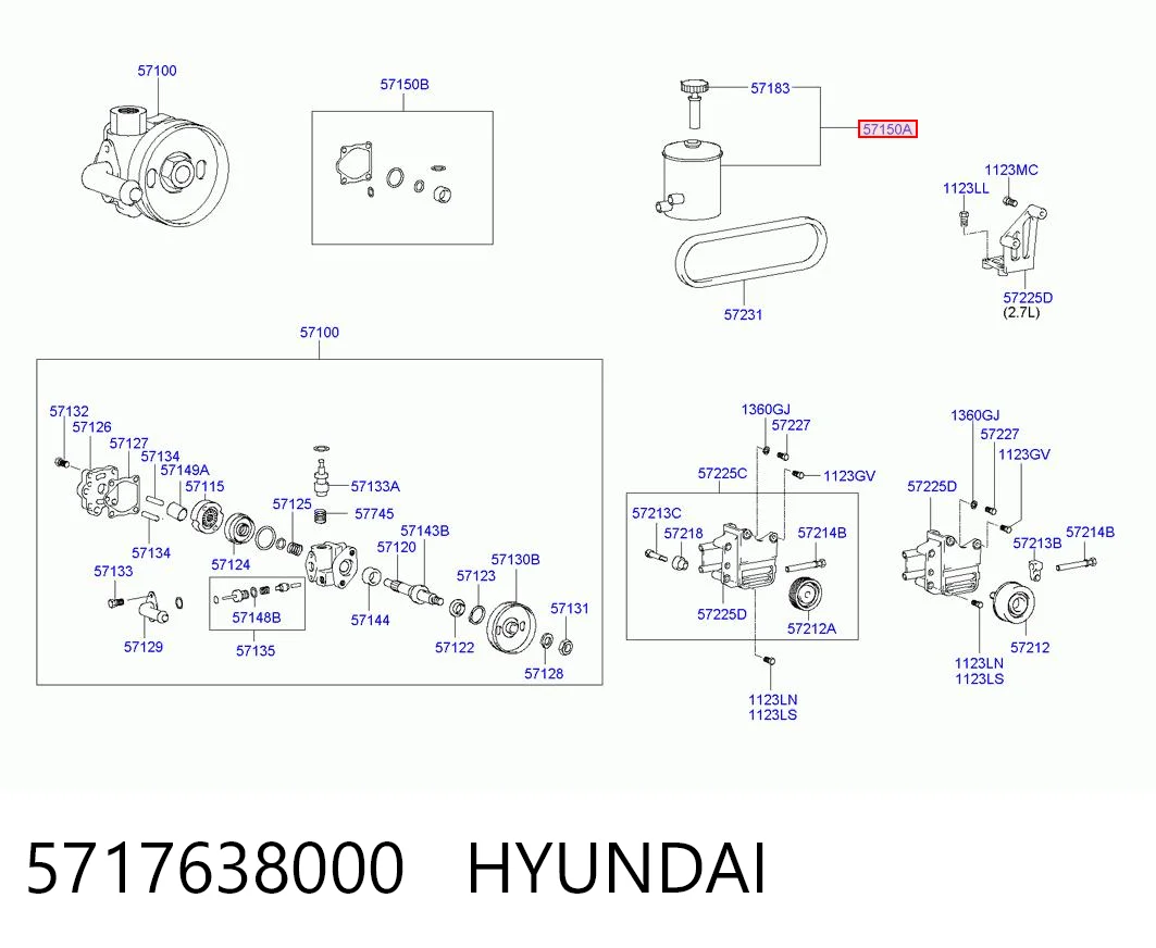 Comprar Depósito de la bomba de dirección asistida Hyundai Sonata EU4 a bajo precio