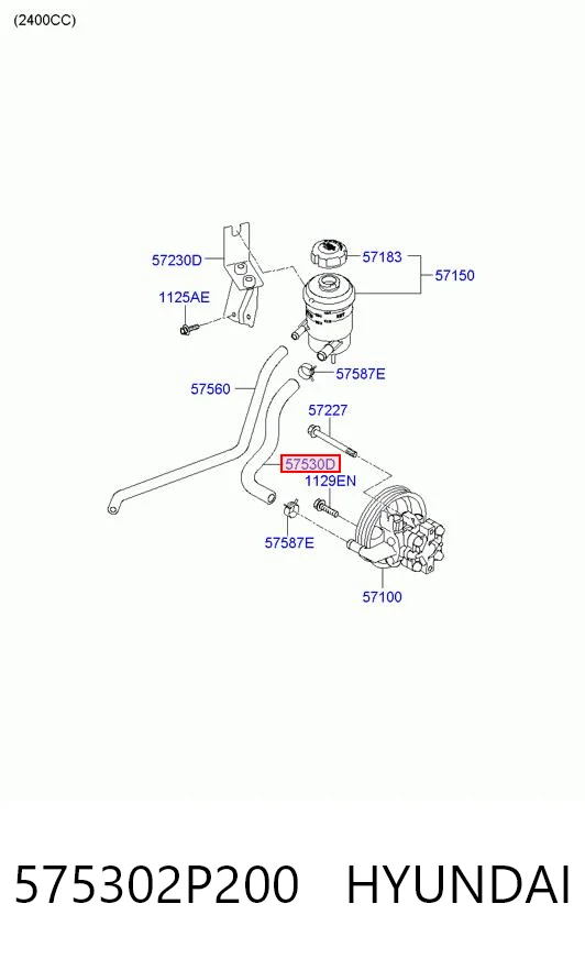 575302P200 Hyundai/Kia Manguera de alta presion de direccion, hidraulica