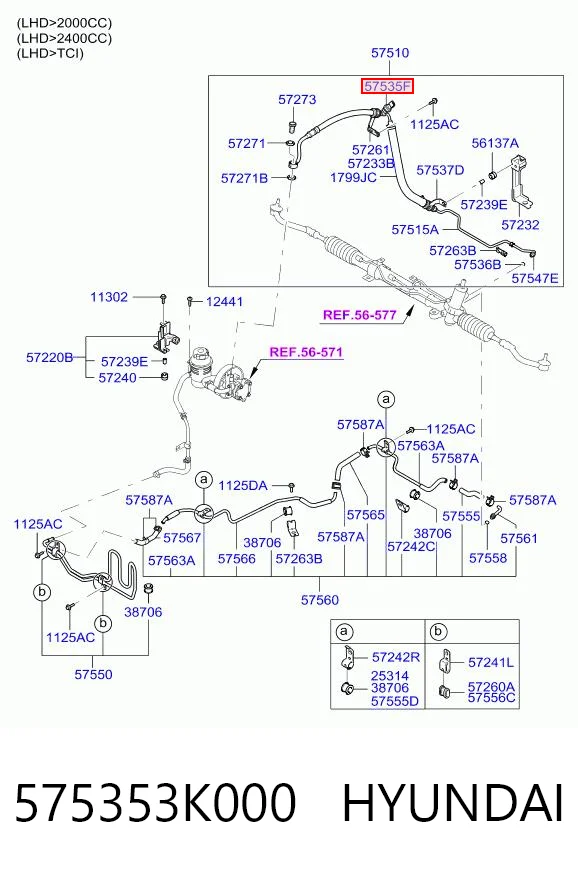 575353K000 Hyundai/Kia Sensor de la bomba de dirección asistida
