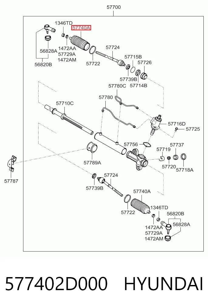 Fuelle dirección KIA Cerato  (LD)