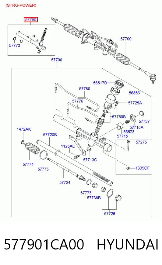 Juego de juntas, cremallera de dirección 577901CA00 HYUNDAI